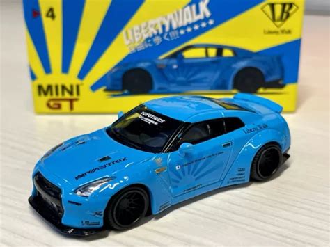 Tsm Mini Gt 4 Liberty Walk Nissan Gt R R35 Bleu Clair Lb Works Rhd LÂche 1 64 Eur 66 64