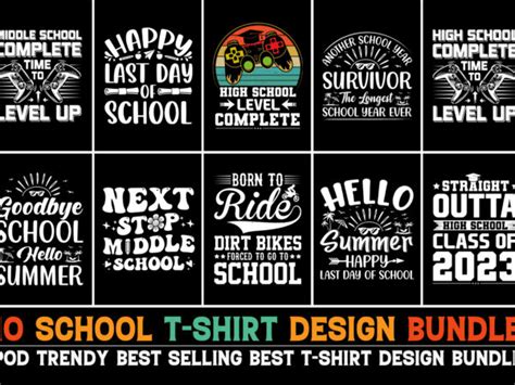 School T Shirt Design Bundle Buy T Shirt Designs