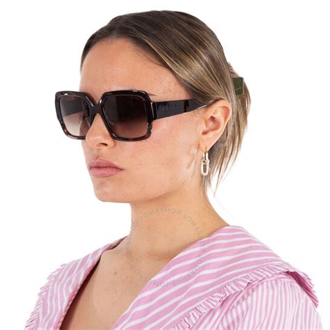 Prada Brown Gradient Square Ladies Sunglasses Pr 21xs 2au6s1 54 8056597244077 Sunglasses