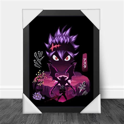 Quadro Decorativo A4 Anime Black Clover Asta Elo7