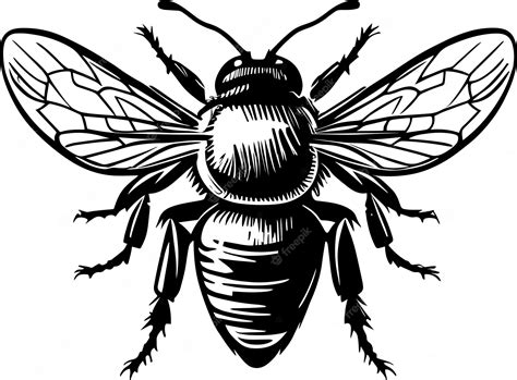 Premium Vector Honey Bee Logo Monochrome Design Style