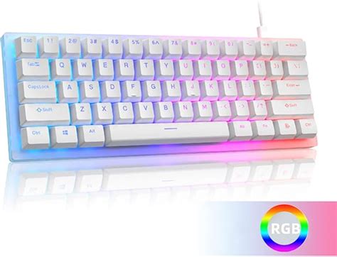 GamaKay K61 61 teclas Teclado de jogo mecânico Hot Swappable Type C 3 1 fio USB Base de