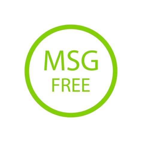 Symbol mit grünem msg-freizeichen. vektor-illustration. | Premium-Vektor