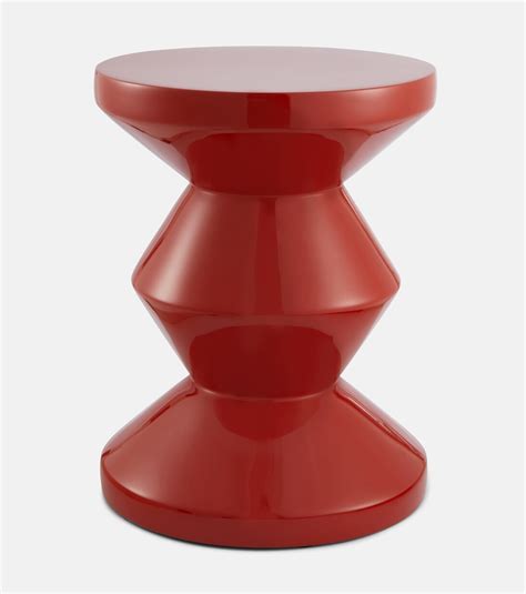 Zig Zag Lacquered Stool In Red Polspotten Mytheresa