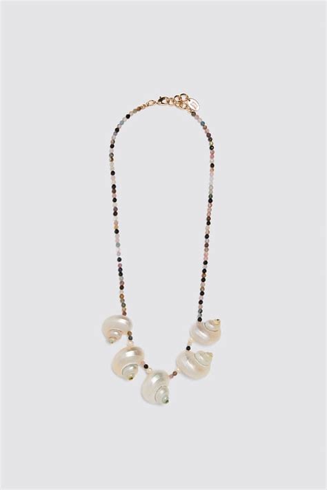 Zara Special Edition Beaded Shell Necklace Dua Lipas Louis Vuitton