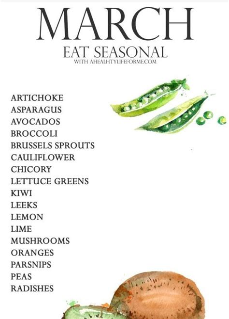 March Vegetables In Season Eat Seasonal Seasonal Produce Guide