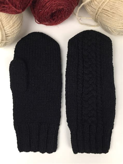 Mittens Black Mittens Etsy