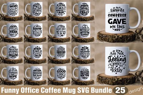 Funny Office Coffee Mug SVG Bundle Graphic By DollarSmart Creative