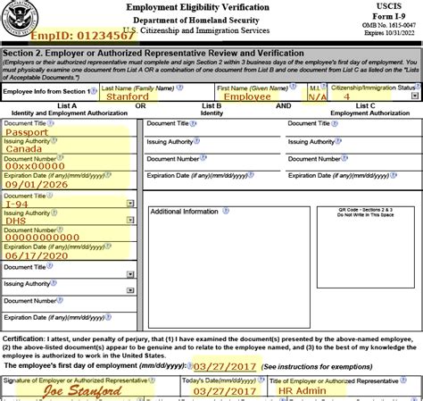 I9 Permanent Resident Card I 9 Documents Required Signing Lookout