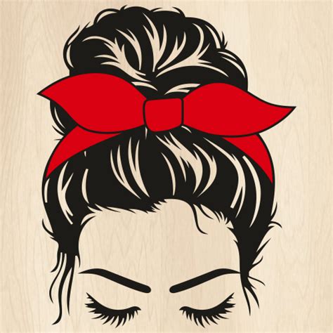 Messy Bun Svg For Cricut