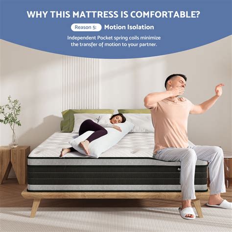 12 14 Gel Memory Foam Hybrid Pocket Spring Queen Mattress In A Box Full King Ebay