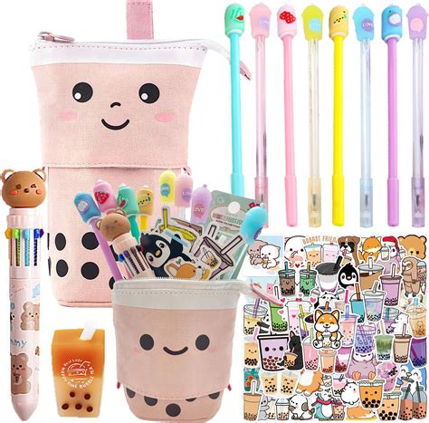 Amazon Primo Lines Kawaii Pencil Case And Complete Pcs Brown