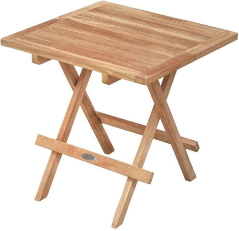 Teakea Tuin Teak Bijzettafel Inklapbaar 50x50x45 Picknick