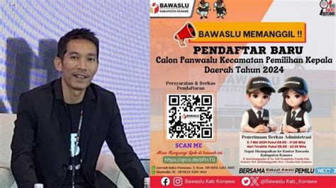 Bawaslu Konawe Sulawesi Tenggara Buka Pendaftaran Calon Anggota