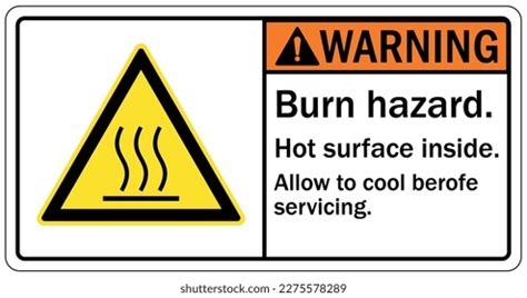 Hot Warning Sign Labels Stock Vector Royalty Free