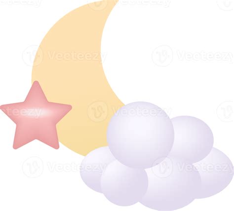 Moon Star And Cloud Icon Png