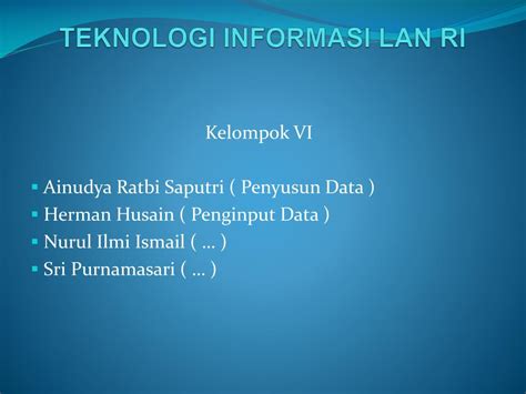 Ppt Teknologi Informasi Lan Ri Powerpoint Presentation Free Download