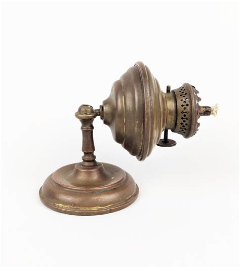 Folding Oil Lamp Brass Antique Drgm Germany Early 1900s Adjustable Lamp