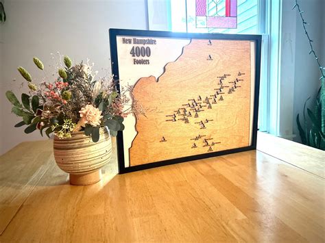 NH 4000 Footers Map White Mountains Peak Bagging Map New Hampshire 48