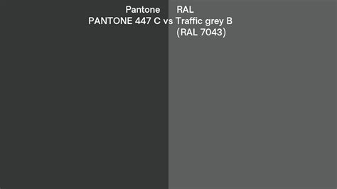 Pantone C Vs Ral Traffic Grey B Ral Side By Side Comparison