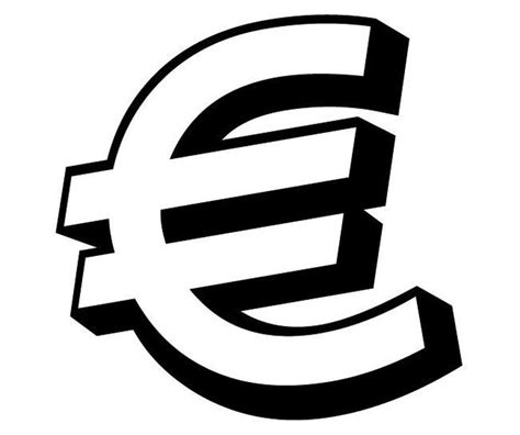 Нарисованные картинки со знаком €. Знак евро в срисовках.