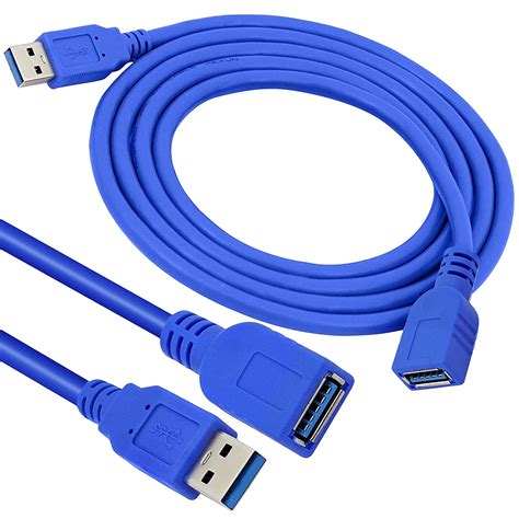 Buyflux 1 5m Usb Extension Cable Usb 3 0 Male To Female Extension Cable High Speed 5gbps