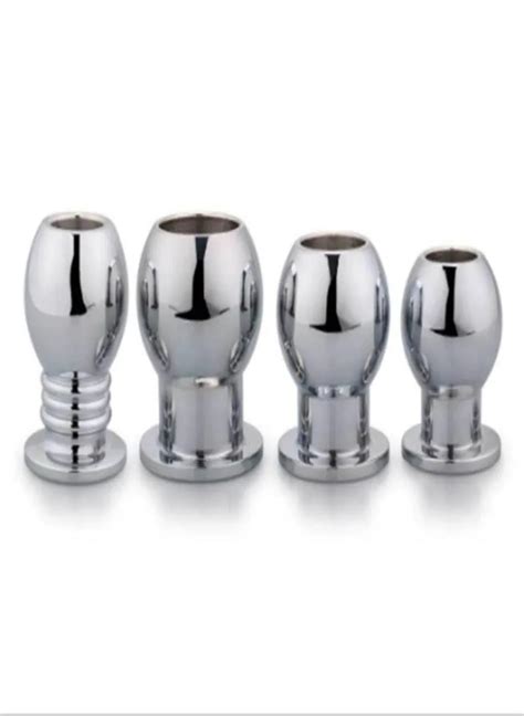 Metal Hueco Enema Anal Plug Expansión Anal Vestíbulo Vaginal Hombres Y