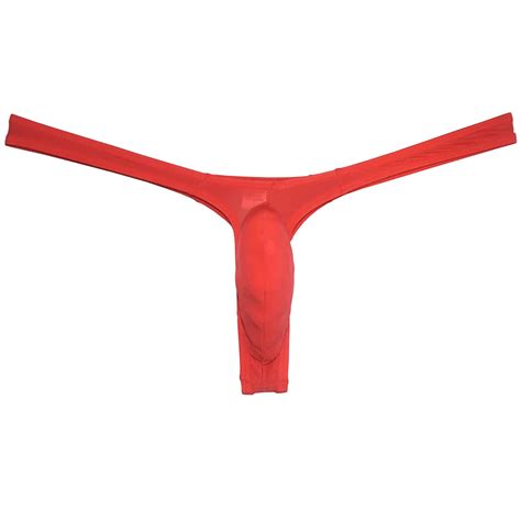 Botmois Sexy Men S Ice Silk Bikini Thong Underwear Jockstrap G String