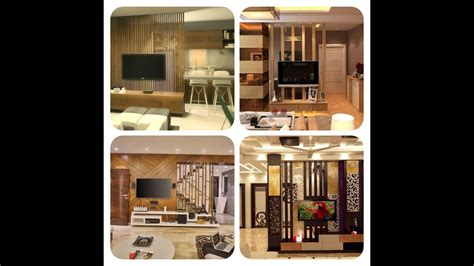 Living Room Partition Wall Design With Tv Stand Tv Cabinets For Room