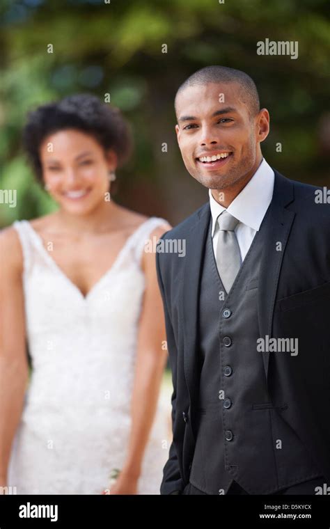 Portrait Of Newlywed Couple Stock Photo Alamy