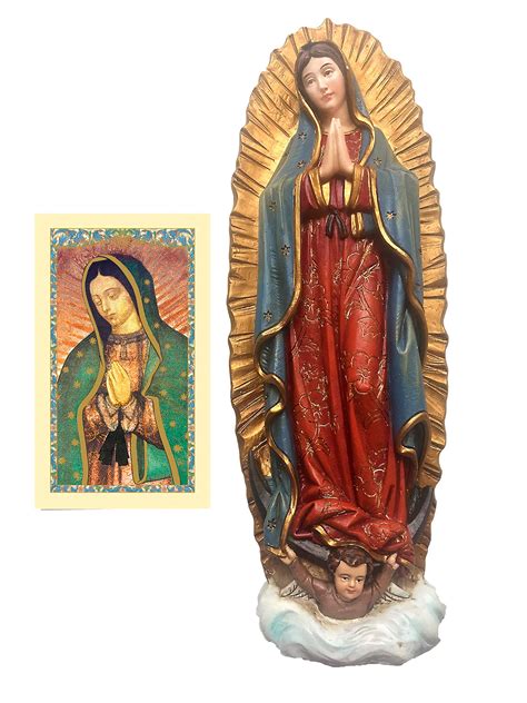 Buy 9 Our Lady Of Guadalupe Virgin Mary Statue With Laminated Prayer