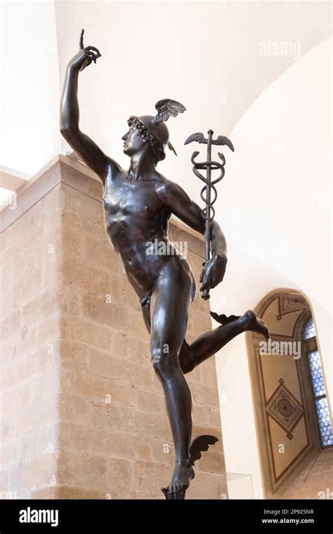 Florence Italy Circa June 2021 Flying Mercury By Giambologna 1580