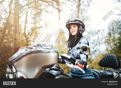 Girl Brunette Rides Image Photo Free Trial Bigstock
