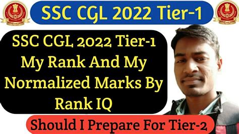 Ssc Cgl Pre Normalized Marks By Rankiq Ssc Cgl Rank Youtube