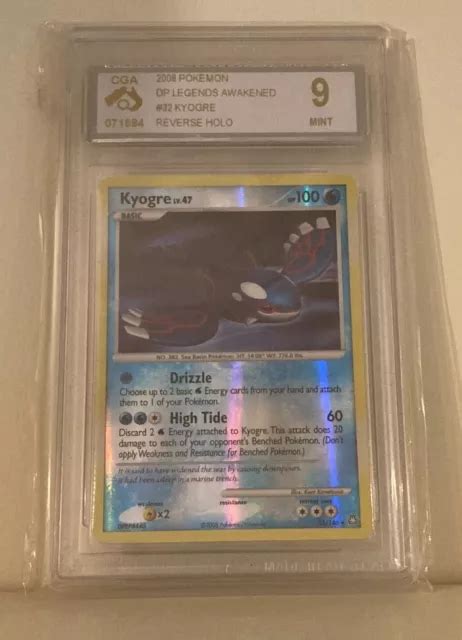 POKÉMON DP LEGENDS Awakened Kyogre Reverse Holo CGA 9 Mint 69 00