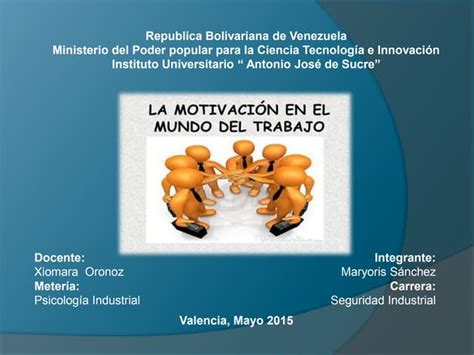 Motivación Laboral Ppt Descarga Gratuita