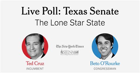 Midterm Election Poll Texas Senate Cruz Vs Orourke The New York Times