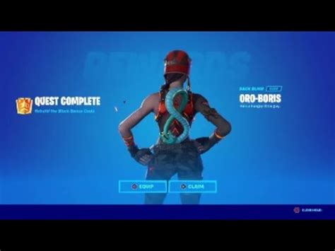 Fortnite Free Animated Oro Boris Back Bling Rebuild The Block Quest