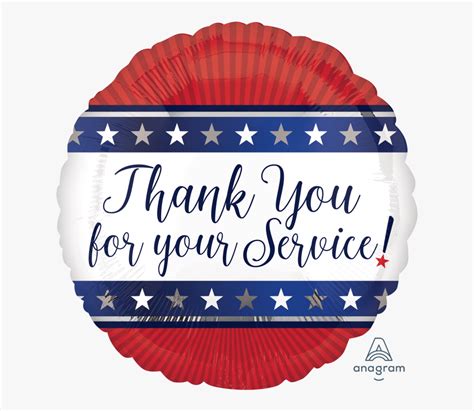 Thank You For Your Service Balloons Free Transparent Clipart Clipartkey