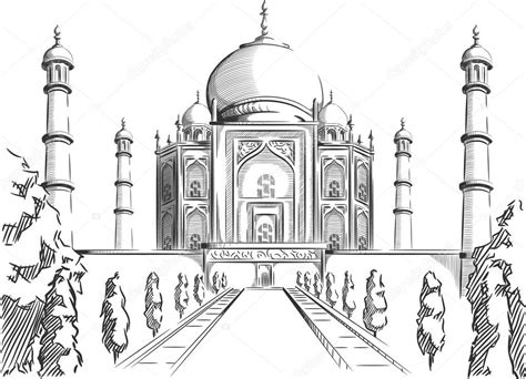 Sketch Of India Landmark Taj Mahal Stock Vector BluezAce 34179897