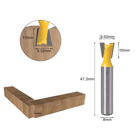 Fresa Cola Milano Router V Stago Mm Filo Mm Nane Tools