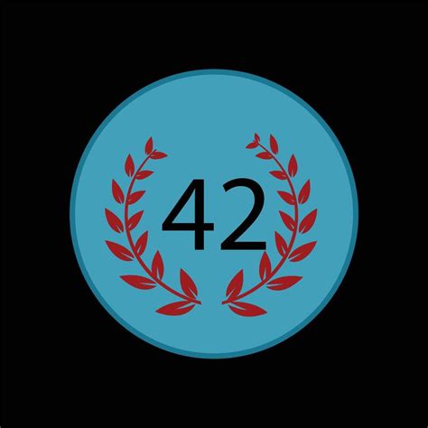 Leaf and 42 number logo design 26384986 Vector Art at Vecteezy