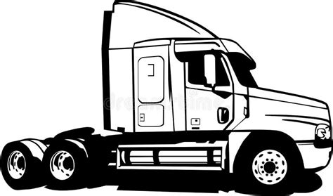 Tractor Trailer Vector Illustration Stock Vector - Illustration of ...