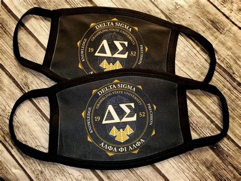 Delta Sigma Face Mask One Face Mask With Filter Pocket And Etsy