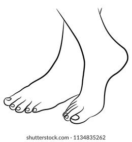 Feet Outline Photos Images Pictures Shutterstock