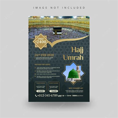 Premium Vector Hajj And Umrah Flyer Template