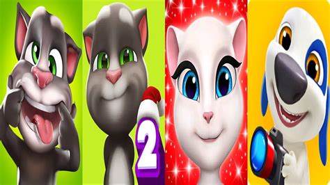 My Talking Tom Vs Talking Tom Gold Run My Talking Tom 2 Vs My Talking Angela Gameplay Youtube