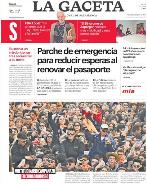 Periódico La Gaceta De Salamanca España Periódicos De España