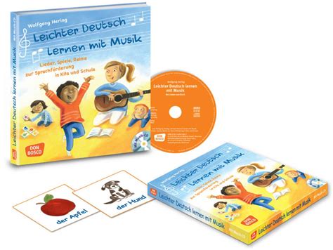 Leichter Deutsch Lernen Mit Musik M Audio CD Und Bildkarten Lieder