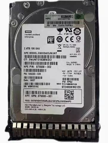 Жесткий диск HDD для HPE/HP 2,4 TB 10K SAS 2,5 876939-002 879300-001 ...